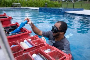 Cleaning of pool