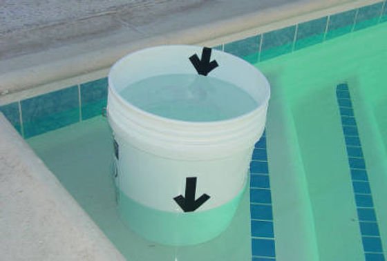 bucket test pool is losing water