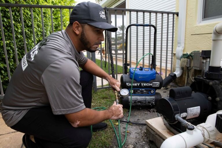 Detecting residential Pool Leaks With a Dye or Pressure Test - return-line-repairs - pool pump repair